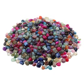 NKlaus 500 g Tumbled Stones Agate 5-10 mm Healing Stones Gemstones Colourful Decoration 14694