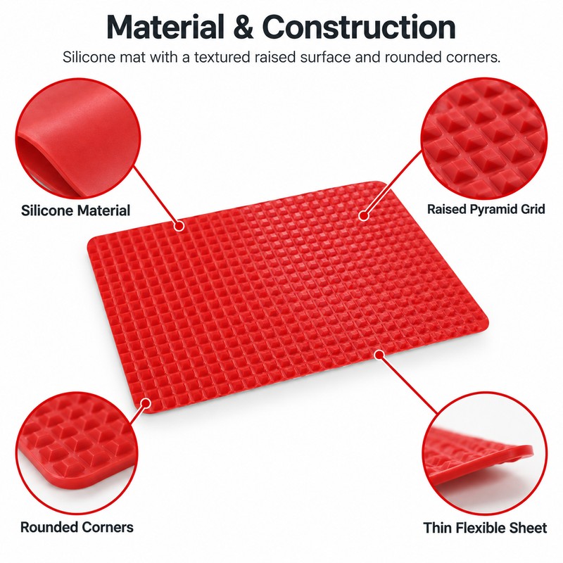 Silicone Pyramid Cooking Mat for Oven & BBQ – Non-Stick
