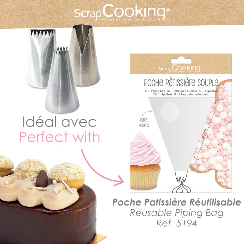 ScrapCooking - 3 boccole per tronchi di Natale - Boccole