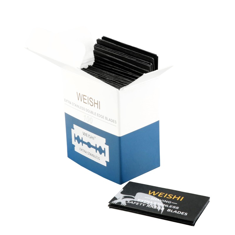 WEISHI 100PCS Single Edge Razor Blades- Double Edge Safety Razor