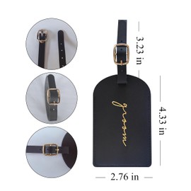 Bride and Groom Gifts Tags, Luggage Tags for Suitcases, Bridal Shower Gifts for Vacation, Bride Gifts Travel Essentials