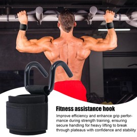 Weight Lifting Hooks for Men | Ergonomic Fitness Grip - Anti-Slip Pull Up Wristband for Strengthen Training Gym Workout Squat Weightlifting Fitness