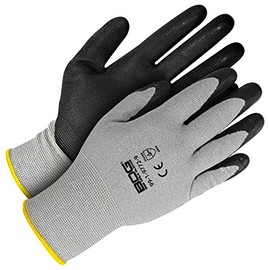 Bob Dale Gloves 99197728 Grey 18G Seamless Knit HPPE Cut Level 5 w/Black Npr Foam,