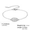 Amaxer Stainless Steel Double Sided Virgin Mary Pendant Bracelet Adjustable