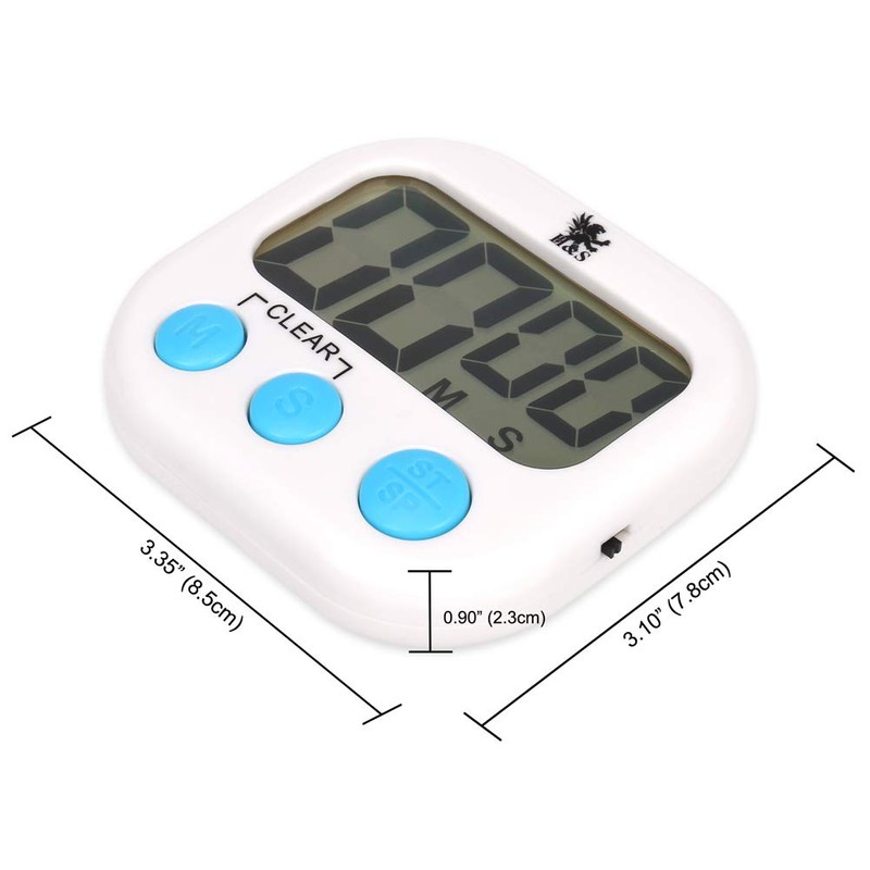 H&S Kitchen Timer Digital Cooking Timer Magnetic Countdown Clock Large