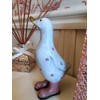 David's Polka Dot Duck Small Pink Ornament