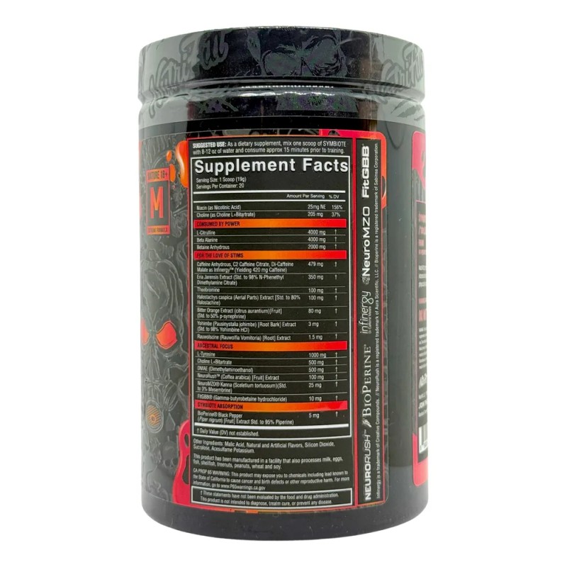 Preentreno Symbiote 380 G Apocalyptic Sherbet Nutrifitt Sorbete De Arcoiris