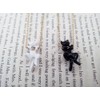 NOUMANDA Lovely Hanging White and Black Cat Necklace for Cat