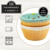 10 Strawberry Street Ice Cream Ramekin, Mint and White, Set