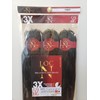 LOC Synthetic Pre-Stretched Braiding Hair, 3 Bundles/Pack, 52 Inches Long