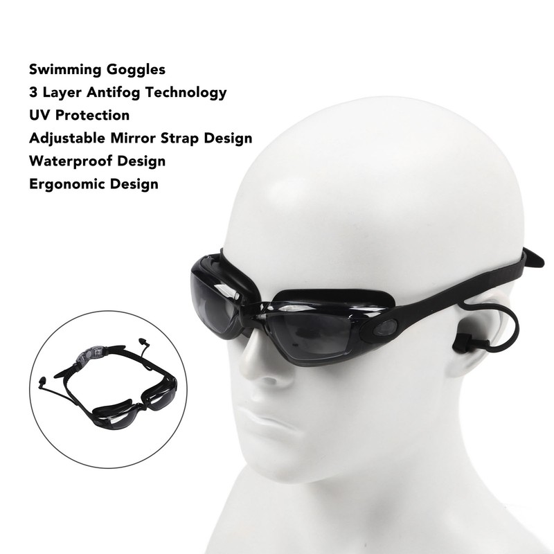 7 Piece Set Swimming Goggles Set Anti Fog UV Protection