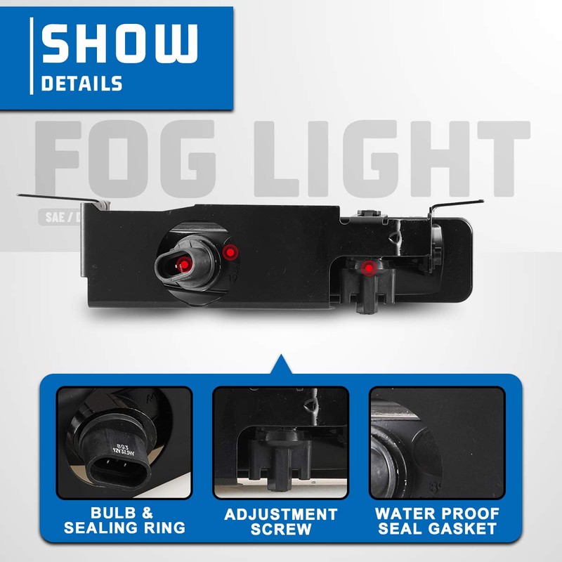 AUTOWIKI Pair OE Style Clear Lens Front Driving Fog Light