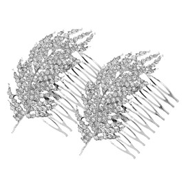 SEWACC 2pcs Elegant Rhinestone Hair Comb for Women Decorative Bridal Accessories for Weddings Birthdays and Special Occasions Versatile Hair Accessories for Any Hairstyle