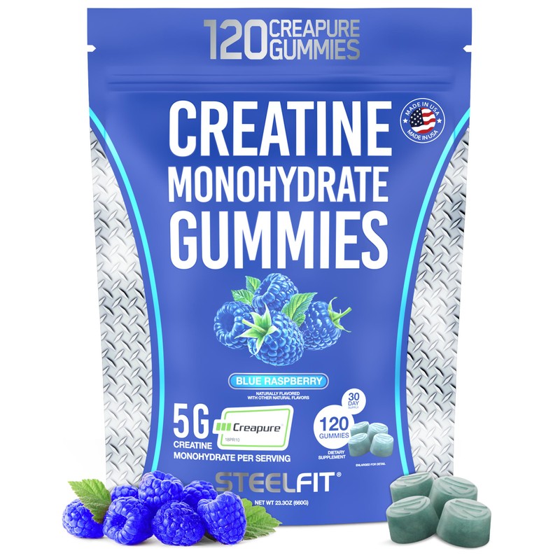 (SF) SteelFit Creatina (Creapure) 120 gomitas Blue Raspberry
