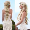 FEPITO 9 x flower crown, multicoloured flower wreath, flower garland,