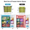 iSPECLE Deep Freezer Organizer Bins - 3 Pack Large Freezer