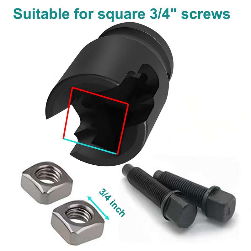 1/2-Inch Drive Multi-Purpose Lineman Socket, Black Cr-Mo Steel