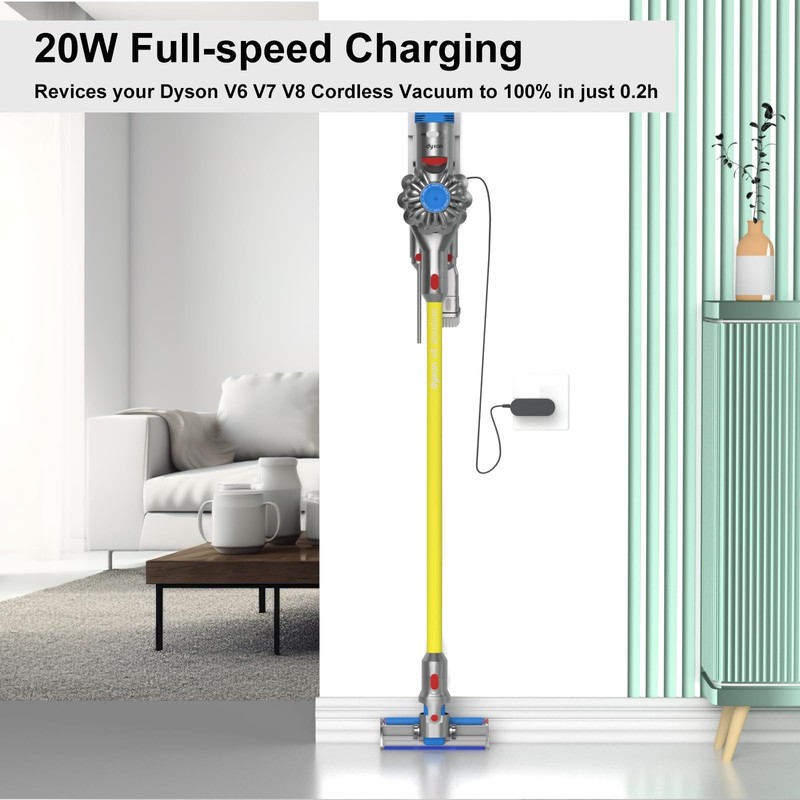 TYXXLGHR Replacement Charger for Dyson V6 V7 V8 - Power