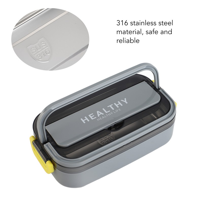 Lunch Box 316 Stainless Steel 700ml Capacity Leakproof Microwave Safe