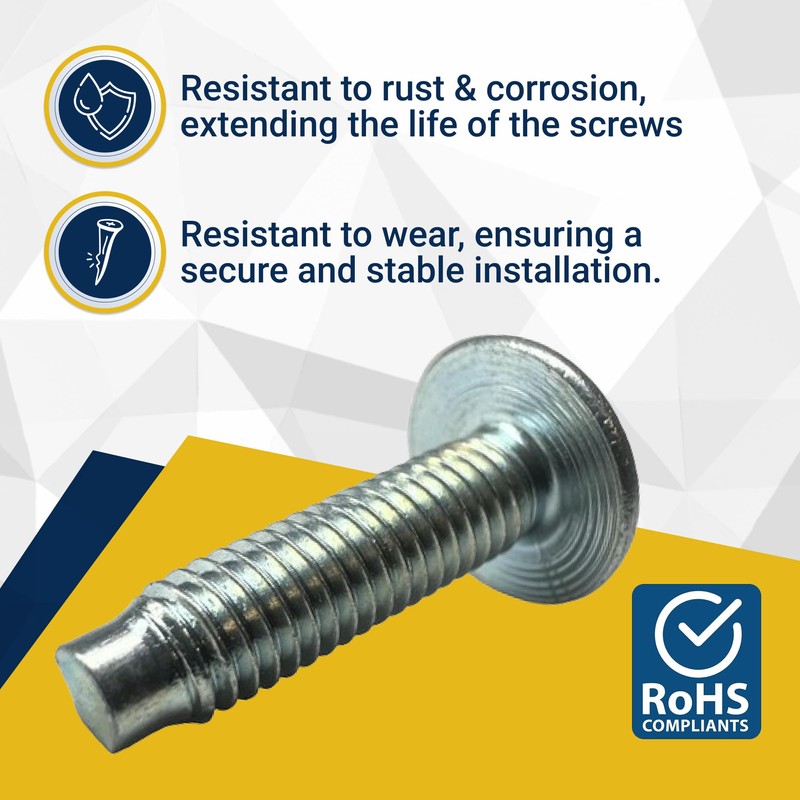 RackGold® 10-32 Zinc Rack Screws 25 Pack - USA Made