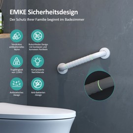 EMKE Haltegriffe für Senioren 30 cm, Rutschfreier Haltegriff Dusche Badewannengriff Handgriff Haltegriff für Schwangere Senioren Badewanne WC