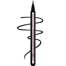 maybelline new york - Delineador de ojos Hyper Easy Liquid Pen No-Skip, acabado mate, frmula resistente al agua, maquillaje delineador de ojos, negro 