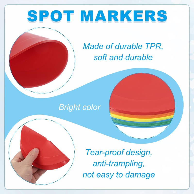 PATIKIL 6 Inch Flat Cones,10 Pcs Spot Markers Small Flat