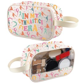 Gymnastics Clear Makeup Bag Gymnastics Lover Coach Gift Gymnast Travel Toiletry Bag Organizer Pouch Cosmetic Bag (GYMNASTICS tm)