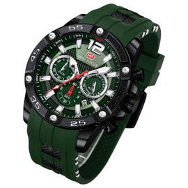 Men's Watch, Lightweight, Analog, Waterproof, Thin, Simple, Fashion, Hand-wind Watch, green, Stylish and simple