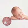 Baby Rabbit Magnet Round with Saying Große Dinge beginnen oft