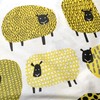 Fusion Dotty Sheep Print Reversible Duvet Cover Set, Ochre, Single