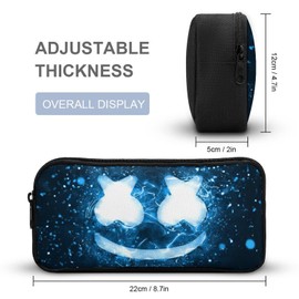 Marshmello Pen Case, Large Capacity, Pencil Case, Multifunctional, Stylish, Pen Pouch, For Boys, Girls, Children, Simple, Tool Pen Case, High School Students, College Students, For Working People,