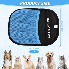 JCGJC Electrostatic Pet Hair Remover Glove, 2025 Upgraded Pet Grooming Cleaning Gloves for Dog & Cat, Static Double Sided Pet Hair Removal Mitt for Couch Furniture Carpet, Car Seat