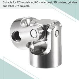 sourcing map Swivel Universal Joint Shaft Coupling 5 mm to 6 mm Inner Diameter L23 x D11 with Screws and Wrench for RC Model Pack of 3