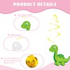 Dinosaur Hanging Swirls, Dinosaur Birthday Hanging Decoration, T-Rex Dino Footprint