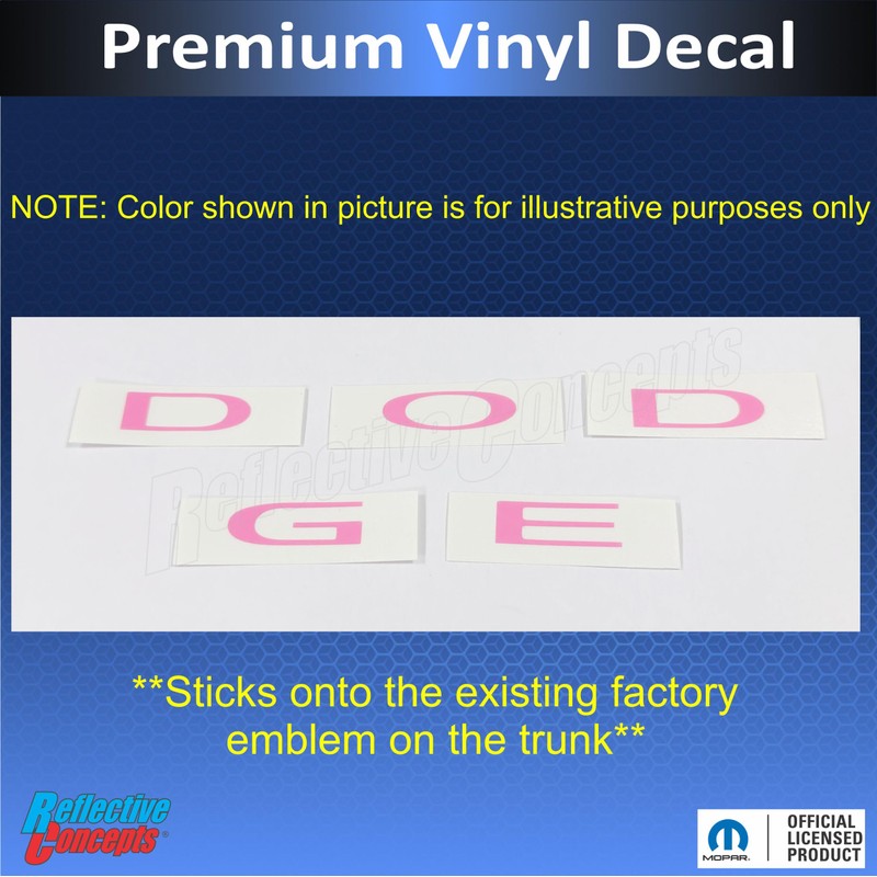 Rear Dodge Emblem Overlay Decal - Fits 2015-2023 Challenger -