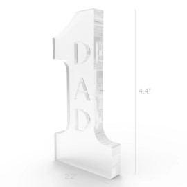 FixtureDisplays 4.3"W x 8.6"H x 0.7"D Number 1 DAD Tabletop Gift Holiday Gift Father's Day Gift