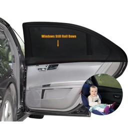 Car Sun Shades for Baby 2 Pack, Car Window Shade Blinds Covers for Kids Pets with UV Rays/Sun Heat/Glare Protection, Car Sunshades Shield with Breathable Mesh Visor for Side Rear Full Window