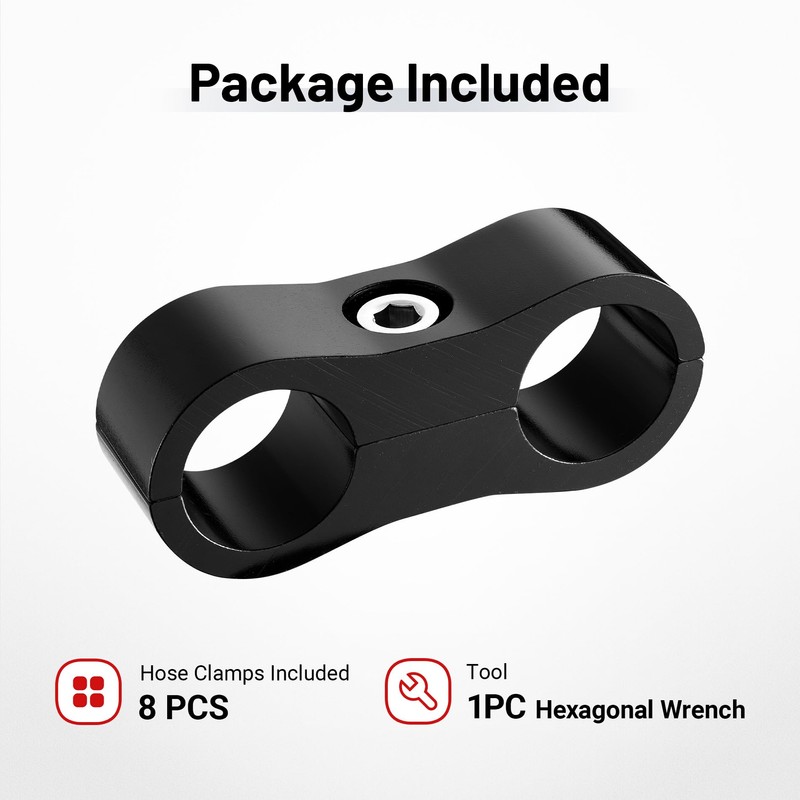 EVIL ENERGY 6AN Hose Separator Clamp, AN6 Fuel Line Mounting