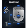 2 Pack 45 Degree Watermelon Light Brackets, Stainless Steel Clamp-On