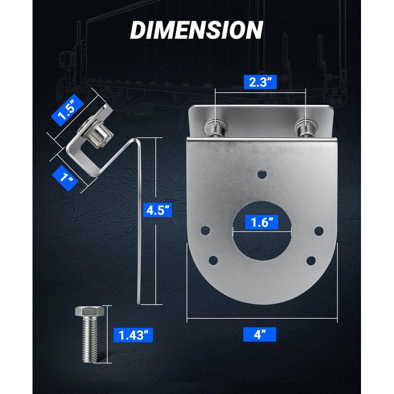 2 Pack 45 Degree Watermelon Light Brackets, Stainless Steel Clamp-On