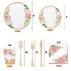 Floral Party Supplies bridal shower paper plates and Napkins Sets