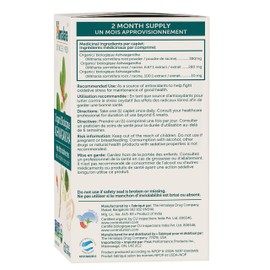 Himalaya Organic Ashwagandha, 60 Caplets, 2 Month Supply, USDA Certified Organic, Non-GMO, Gluten Free Supplement, 100% Ashwagandha Powder & Extract, 670 mg