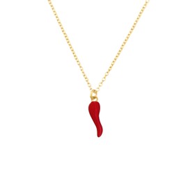 925 Sterling Silver Italian Horn Cornicello Necklace For Women And Men - 14k Yellow Gold Luck Personality Italian Horn Necklace Chili Pepper Necklace Horn Charm Pendant Jewelry