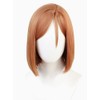 Brown Side Parted Peluca Corta Bob Styling Peluca para Niñas