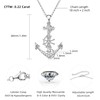 AINUOSHI Anchor Necklace - Moissanite Diamond Nautical Anchor Necklace Solid