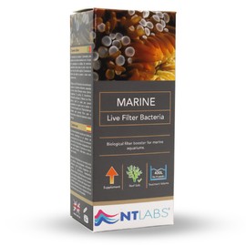 NT Labs Live Filter Bacteria, Biological Filter Booster for Marine Aquariums, Marine Filter Bacteria, Blend of Marine-Adapted Nitrifying Bacteria, Helps Resolve New Tank Syndrome, 100ml