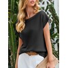 Saodimallsu Womens Off One Shoulder Sweater Tops Summer Short Sleeve