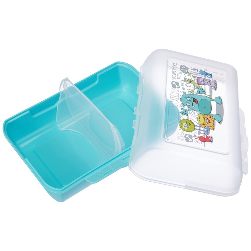 Emsa 514482 Lunch box for children, Removable partition, monster motif,