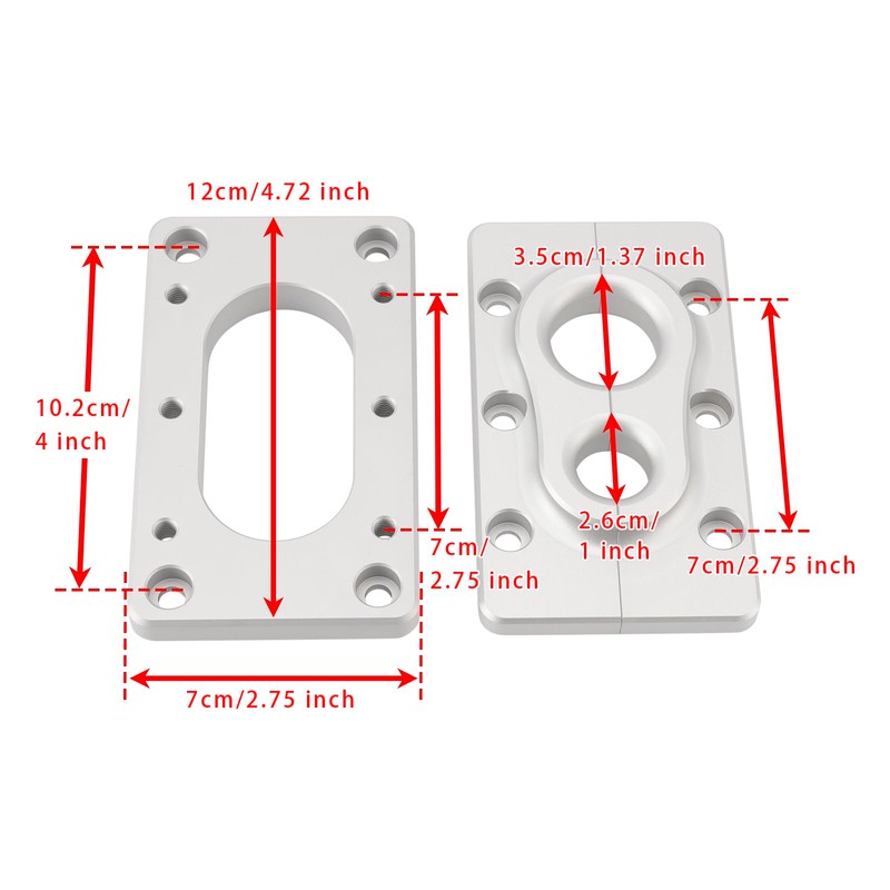 MAD HORNETS Aluminum Fire Wall Pass Through Raw Bracket For